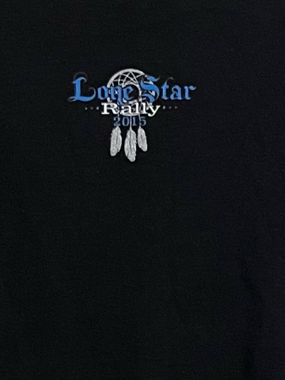 Biker Clothing Co Women’s Black Chains Rhinestones Lone Star Rally 2015 Top 2X - Picture 4 of 8
